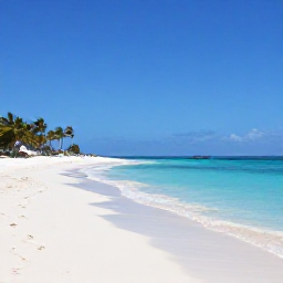 Caribbean Holidays, June Business Class, Palm-fringed Eagle Beach in Aruba on a sunny June day with calm turquoise water and white sand