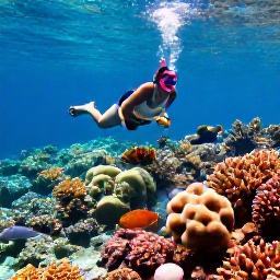 Caribbean Holidays, June BVI Holidays, Visitors snorkelling over a colourful coral reef near the British Virgin Islands, with clear water and tropical fish