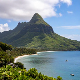 Caribbean Holidays, June Escapes, A scenic view of Saint Vincent's lush green mountains meeting a calm Caribbean bay, with a small boat offshore under a bright June sky