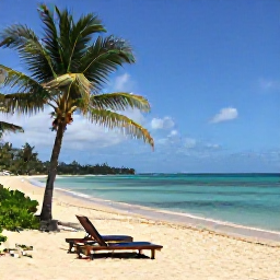 Caribbean Holidays, June Escapes, Quiet golden-sand beach on Nevis in June, with calm turquoise water, palm trees and two sun loungers for an adults-only holiday