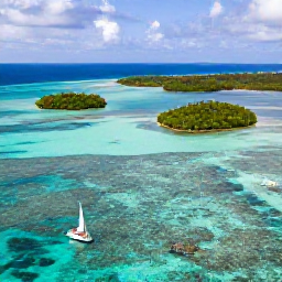 Caribbean Holidays, June Instagram Hotspots, A dramatic view of the Tobago Cays with shallow turquoise lagoons, small green islands, sailing boats and a sea turtle near the reef