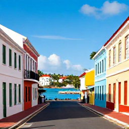 Caribbean Holidays, June Instagram Hotspots, Colourful historic streets and pastel buildings in Charlotte Amalie, St Thomas, with harbour views and tropical sunshine