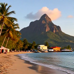 Caribbean Holidays, June Instagram Hotspots, Nevis Peak rising behind a quiet palm-fringed beach and colourful waterfront on Nevis