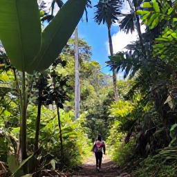 Caribbean Holidays, June Nature Holidays, A guided walk through Saint Vincent's tropical rainforest with broad leaves, towering trees and a clear mountain trail