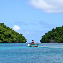 Caribbean Holidays, June Nature Holidays, A small boat passing between the green islands and calm turquoise water of the Grenadines on a bright tropical day