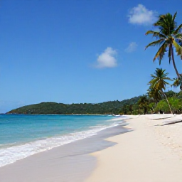 Caribbean Holidays, June Nature Holidays, Quiet Tobago beach in June with turquoise water, pale sand, palm trees and low green hills