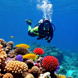 Caribbean Holidays, June Scuba Diving, Colourful coral reef and tropical fish in clear Caribbean water off the Dominican Republic