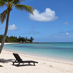 Caribbean Holidays, June Solo Holidays, A lone sun lounger beside calm turquoise water at Grace Bay Beach, Providenciales, with palm trees and a bright June sky