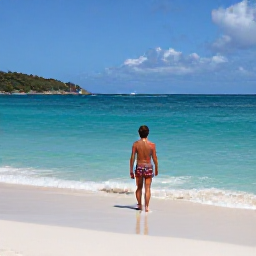 Caribbean Holidays, June Solo Holidays, Solo traveller relaxing on a quiet white-sand beach in the British Virgin Islands in June, turquoise sea and gentle sunshine