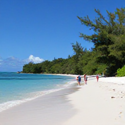 Caribbean Holidays, June Walking Holidays, A quiet white-sand beach at Trunk Bay on Saint John, United States Virgin Islands, with walkers approaching through green vegetation
