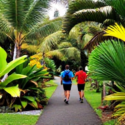 Caribbean Holidays, June Walking Holidays, Hikers following a peaceful path through tropical vegetation near Sage Mountain on Tortola, British Virgin Islands