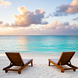 Caribbean Holidays, June Wellness, Peaceful white-sand beach in Turks and Caicos at sunrise, calm turquoise sea and a quiet wellness holiday atmosphere