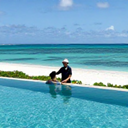 Caribbean Holidays, Luxury Caribbean Holidays, Luxury Caribbean resort infinity pool overlooking a white sandy beach and clear turquoise water, with attentive adults-only service