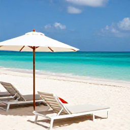 Caribbean Holidays, Luxury Cura&ccedil;ao April, Luxury beachfront resort in Cura&ccedil;ao in April, turquoise sea, white sand, elegant sun loungers and bright Caribbean sunshine