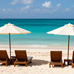 Caribbean Holidays, Luxury Cura&ccedil;ao Holidays, Luxury beachfront resort in Cura&ccedil;ao during February, with turquoise sea, white sand, elegant loungers and warm sunshine
