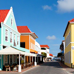 Caribbean Holidays, Luxury Cura&ccedil;ao May, Colourful historic Willemstad street in Cura&ccedil;ao with Dutch colonial buildings, waterfront caf&eacute;s and bright Caribbean sunlight