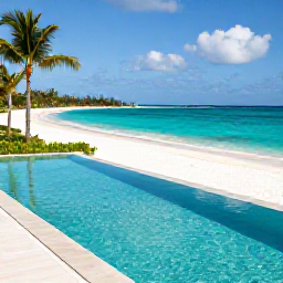 Caribbean Holidays, Luxury Dominican October, Private infinity pool overlooking a white sandy beach and turquoise Caribbean water at a luxury resort in the Dominican Republic