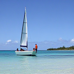 Caribbean Holidays, Luxury Holidays, A couple sailing in clear Caribbean water between Saint Kitts and Nevis on a bright sunny day