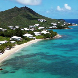 Caribbean Holidays, Luxury Holidays, Aerial view of Saint Barth&eacute;lemy's turquoise bays, green hills and elegant coastal villas in bright Caribbean sunshine
