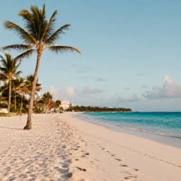 Caribbean Holidays, Luxury Holidays in May, Luxury beachfront resort in the Caribbean in May, turquoise sea, soft white sand, palm trees and warm afternoon light