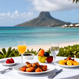 Caribbean Holidays, Luxury Holidays, Luxury Caribbean dining beside the sea on Saint Kitts, with fresh seafood, tropical fruit and elegant yet relaxed table settings