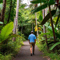 Caribbean Holidays, Luxury Holidays, Private rainforest excursion in Trinidad with knowledgeable guide, lush tropical vegetation, colourful birds and a peaceful forest trail