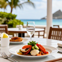 Caribbean Holidays, Luxury October, Elegant open-air restaurant in Gustavia serving fresh seafood and local Caribbean dishes