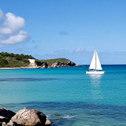 Caribbean Holidays, Luxury Saint Barth&eacute;lemy, Visitors sailing on clear Caribbean water beside the rugged coastline of Saint Barth&eacute;lemy on a sunny May morning