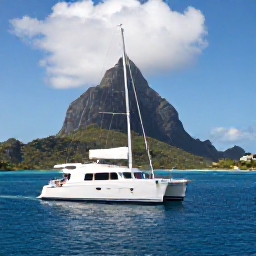 Caribbean Holidays, Luxury Saint Lucia, Couple enjoying a private catamaran cruise along the Saint Lucia coast with the Pitons visible