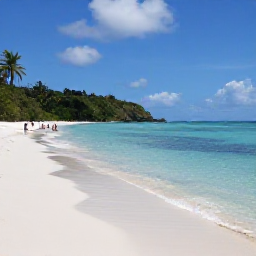 Caribbean Holidays, Luxury Trinidad February, Luxury traveller relaxing on a white sandy beach beside clear water at Pigeon Point Tobago