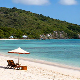 Caribbean Holidays, Luxury Virgin Islands, Secluded tropical beach on St John surrounded by lush green hills, calm turquoise water and a small luxury picnic setup