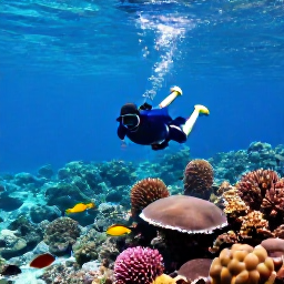 Caribbean Holidays, March Adventure Holidays, Travellers snorkelling above a colourful Caribbean coral reef in clear shallow water with tropical fish