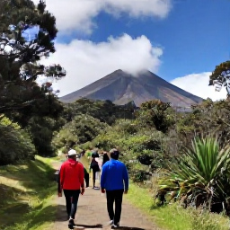 Caribbean Holidays, March Adventures, Experienced guide leading visitors along a forest trail on Montserrat towards the Soufriere Hills volcano