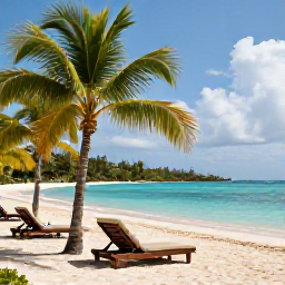 Caribbean Holidays, March All Inclusive, Relaxed all-inclusive resort on a British Virgin Islands beach, with palm trees, loungers and calm Caribbean sea