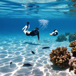 Caribbean Holidays, March All Inclusive, Visitors snorkelling in clear Caribbean water near Aruba, with colourful fish, coral and a bright sandy seabed