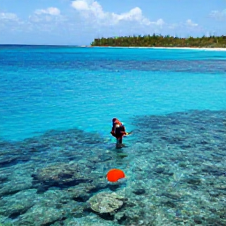 Caribbean Holidays, March Backpacking, Snorkeller above a coral reef in Tobago with clear blue water, tropical fish and a peaceful Caribbean coastline