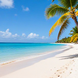 Caribbean Holidays, March Beach Holidays, A sunlit Caribbean beach in the British Virgin Islands during March, with calm turquoise water, soft white sand and gently swaying palms