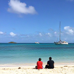 Caribbean Holidays, March Caribbean Escape, Travellers enjoying a Caribbean island-hopping holiday, with a small ferry or yacht between Saint Kitts, Nevis and neighbouring islands under a sunny sky
