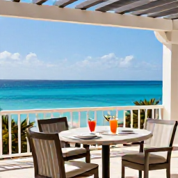 Caribbean Holidays, March Curacao, Elegant adults-only resort terrace in Cura&ccedil;ao with outdoor dining, cocktails and a view across the Caribbean Sea