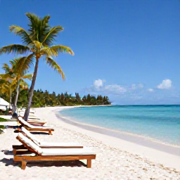Caribbean Holidays, March Holidays, A quiet adults-only beach resort on a bright Caribbean island in Saint Vincent and the Grenadines, with palm trees, calm turquoise water and sun loungers