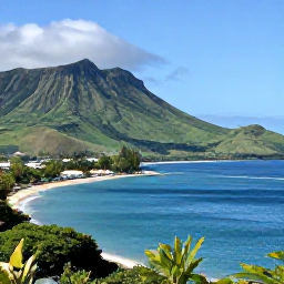 Caribbean Holidays, March Holidays, A sunny coastal view of Montserrat in March, with green volcanic hills, calm blue sea and a small beach resort