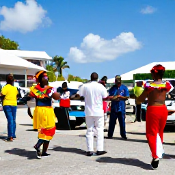 Caribbean Holidays, March Holidays, Colourful traditional festival in Road Town, British Virgin Islands, with local musicians, dancers and visitors enjoying a sunny March afternoon