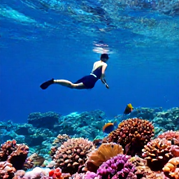 Caribbean Holidays, March Holidays, Snorkeller exploring clear Caribbean water above a colourful coral reef near the Grenadines, with tropical fish and a small boat in the distance