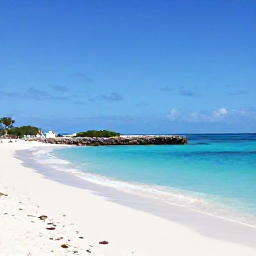 Caribbean Holidays, March Instagram Hotspots, A quiet white-sand beach on Cura&ccedil;ao with turquoise water, sun loungers and a small rocky cove in March