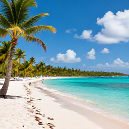 Caribbean Holidays, March Instagram Spots, A bright turquoise Caribbean beach in the United States Virgin Islands during March, with palm trees, white sand and calm clear water