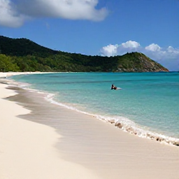 Caribbean Holidays, March Instagram Spots, A secluded white sand beach at Trunk Bay on St John, United States Virgin Islands, with turquoise water, green hills and a snorkeller