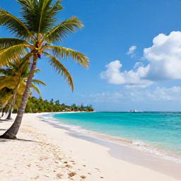 Caribbean Holidays, March Instagram Spots, Bright turquoise water, white sand and palm trees at a scenic Antigua beach in warm March sunshine