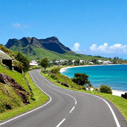 Caribbean Holidays, March Instagram Spots, Scenic coastal road on Saint Kitts with green hills, volcanic mountains and turquoise Caribbean water under a clear March sky