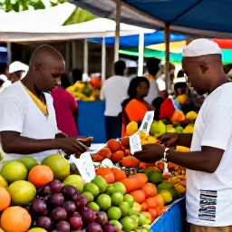 Caribbean Holidays, March Weddings, Newly married couple exploring a colourful Guadeloupe market with tropical fruit, spices and friendly local atmosphere