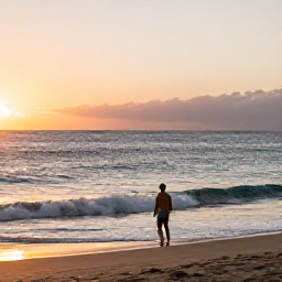 Caribbean Holidays, March Wellness, Couple enjoying a peaceful sunset by the Caribbean sea on Nevis, gentle waves, warm sky and quiet sandy beach